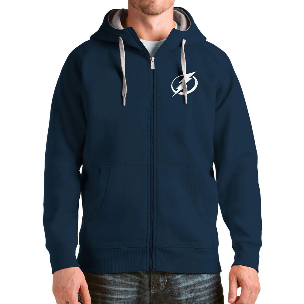 Tampa Bay Lightning Antigua Logo Victory Full-Zip Hoodie - Navy