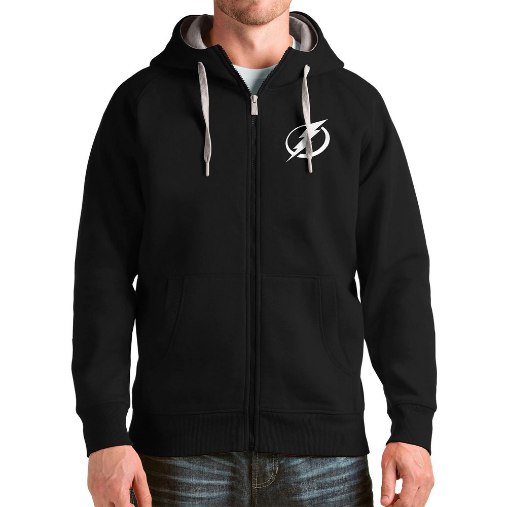 Tampa Bay Lightning Antigua Logo Victory Full-Zip Hoodie - Black