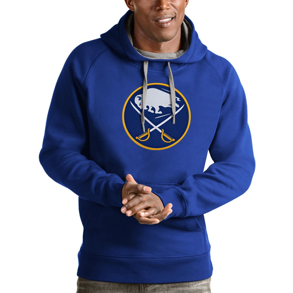 Buffalo Sabres Antigua Logo Victory Pullover Hoodie - Royal