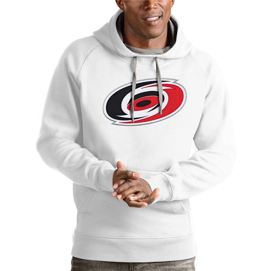Carolina Hurricanes Antigua Logo Victory Pullover Hoodie - White