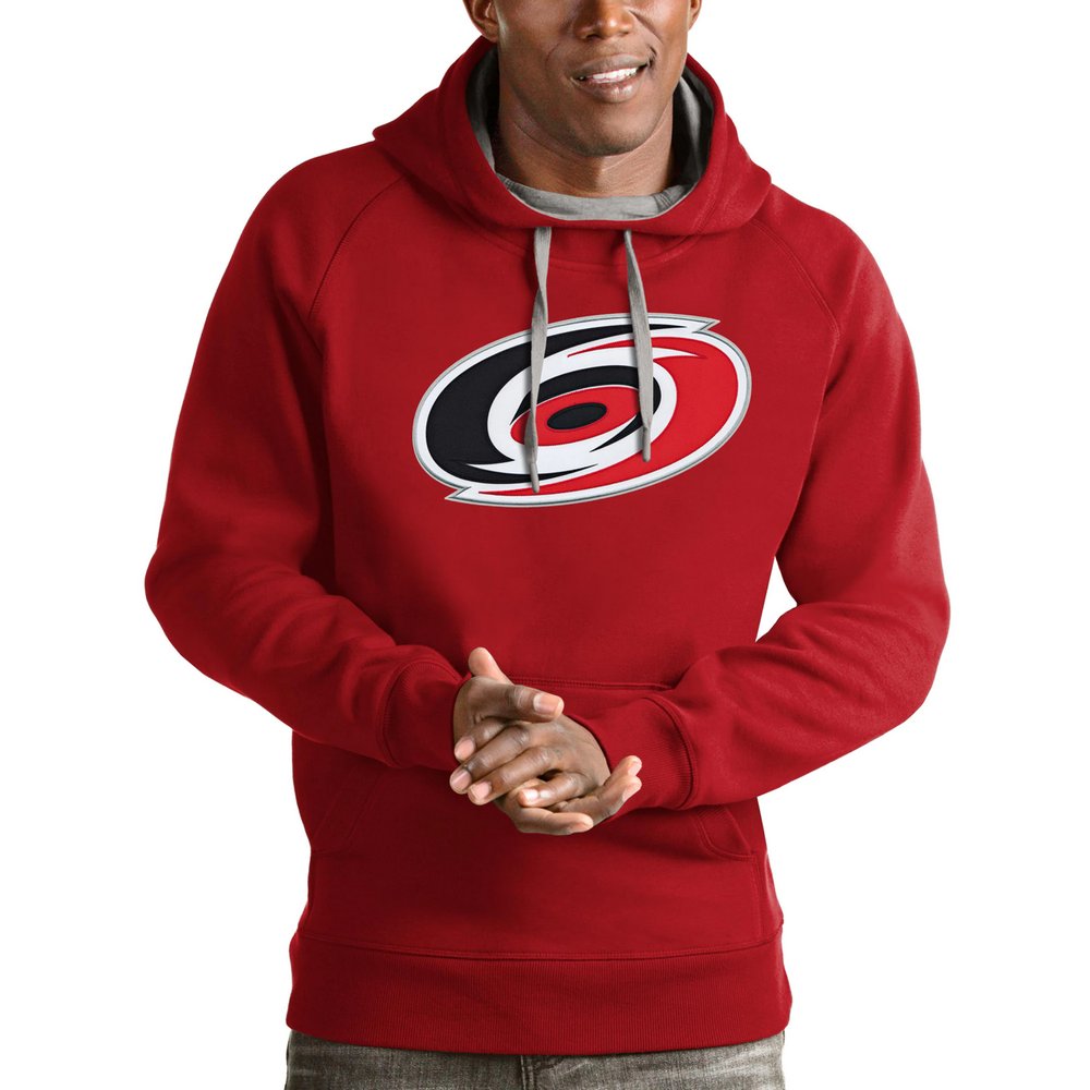 Carolina Hurricanes Antigua Logo Victory Pullover Hoodie - Red