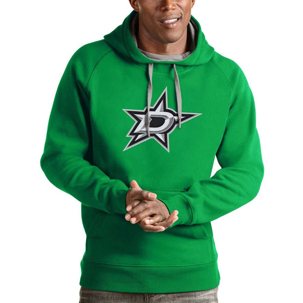 Dallas Stars Antigua Logo Victory Pullover Hoodie - Kelly Green