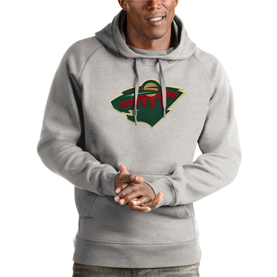 Худи Minnesota Wild Antigua Logo Victory (серый меланж)