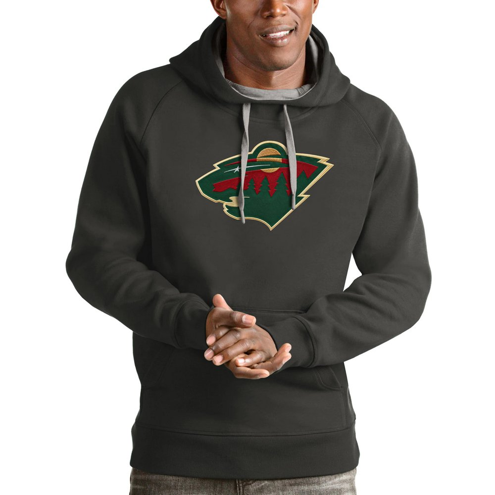 Худи Minnesota Wild Antigua Logo Victory (тёмно-серый)