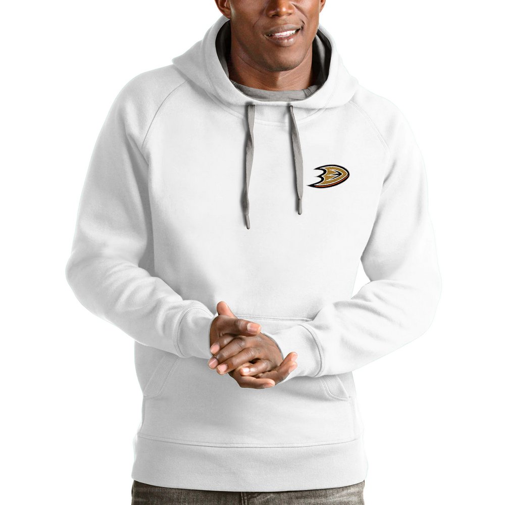 Anaheim Ducks Antigua Victory Pullover Hoodie - White
