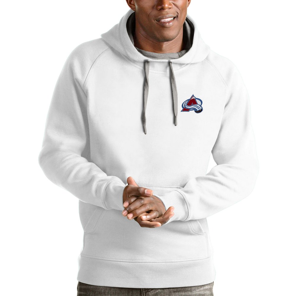 Colorado Avalanche Antigua Victory Pullover Hoodie - White