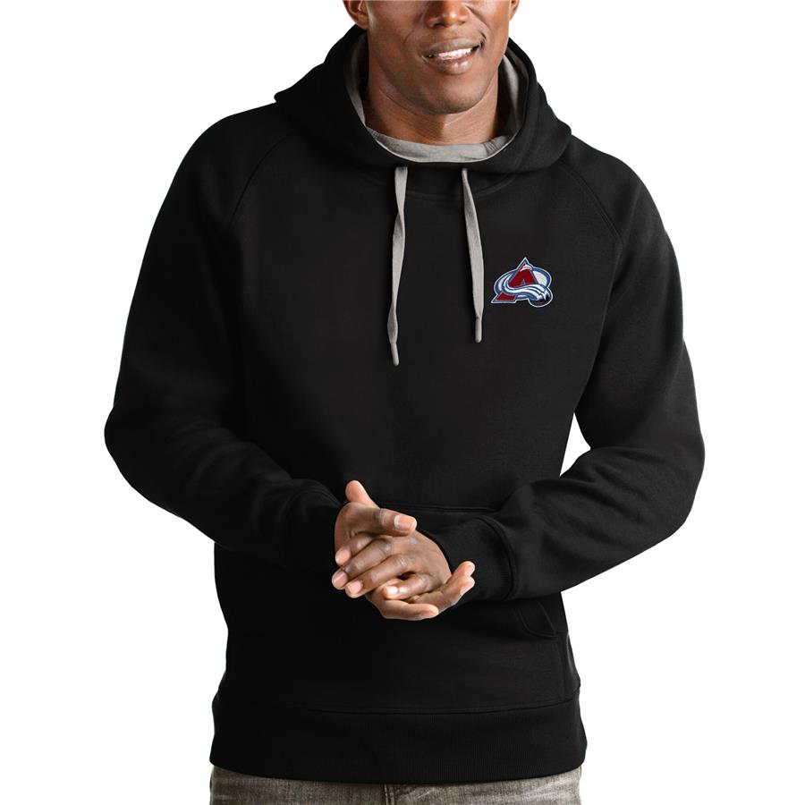 Colorado Avalanche Antigua Victory Pullover Hoodie - Black