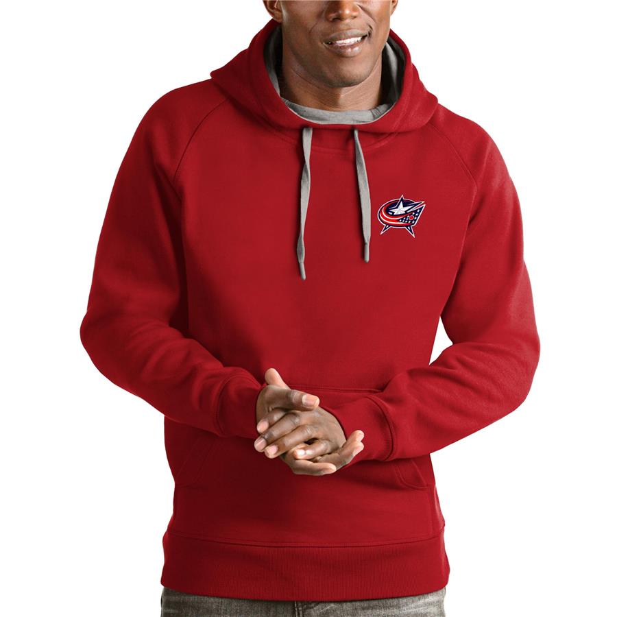 Columbus Blue Jackets Antigua Victory Pullover Hoodie - Red