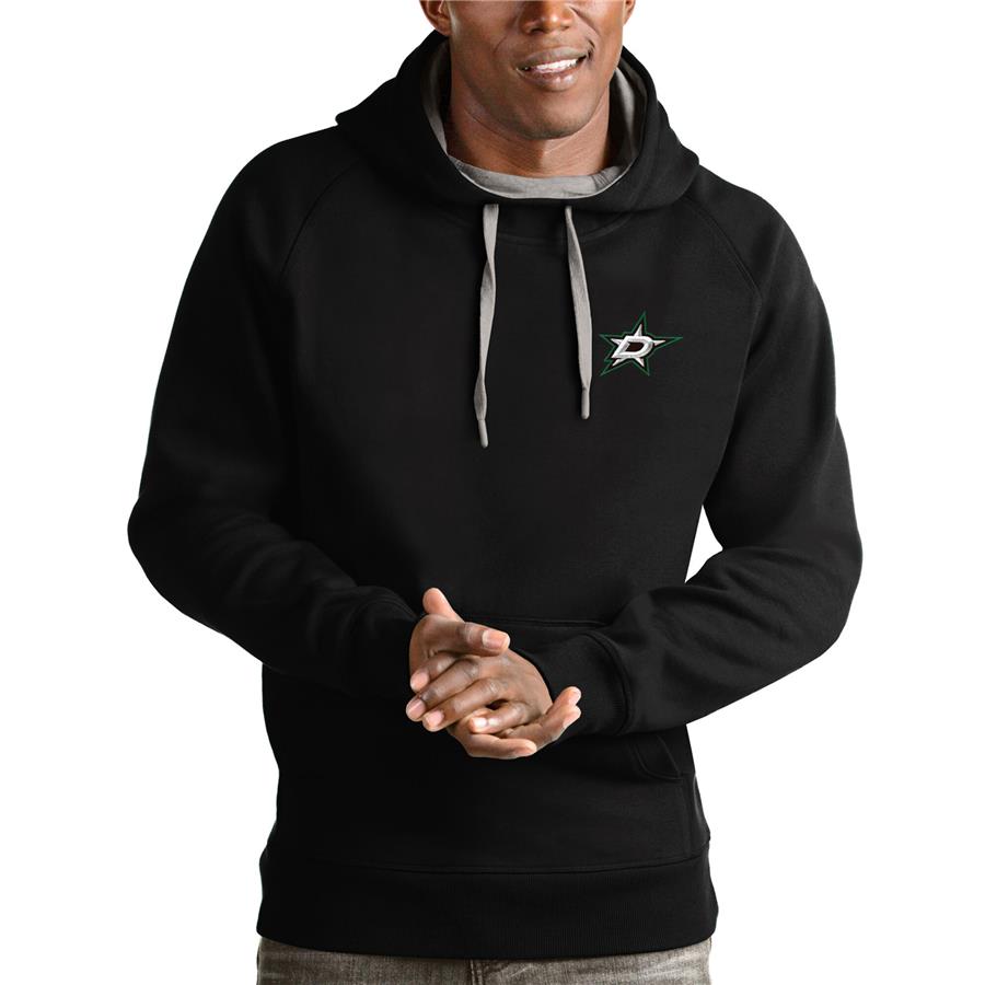 Dallas Stars Antigua Team Victory Pullover Hoodie - Black