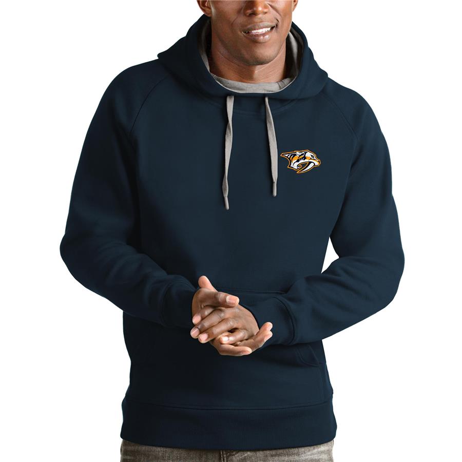 Nashville Predators Antigua Team Victory Pullover Hoodie - Navy
