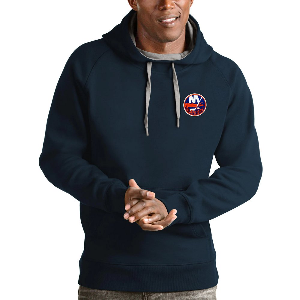 New York Islanders Antigua Victory Pullover Hoodie - Navy