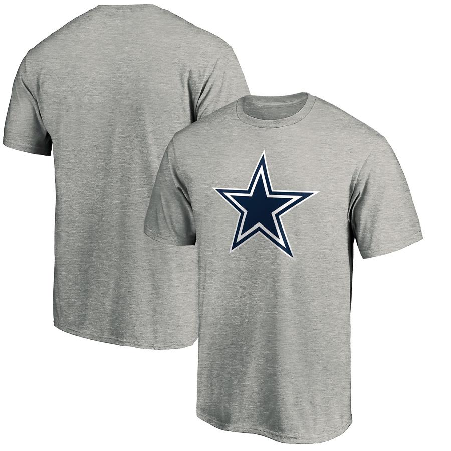 Dallas Cowboys Fanatics Branded Primary Logo T-Shirt - Heathered Gray