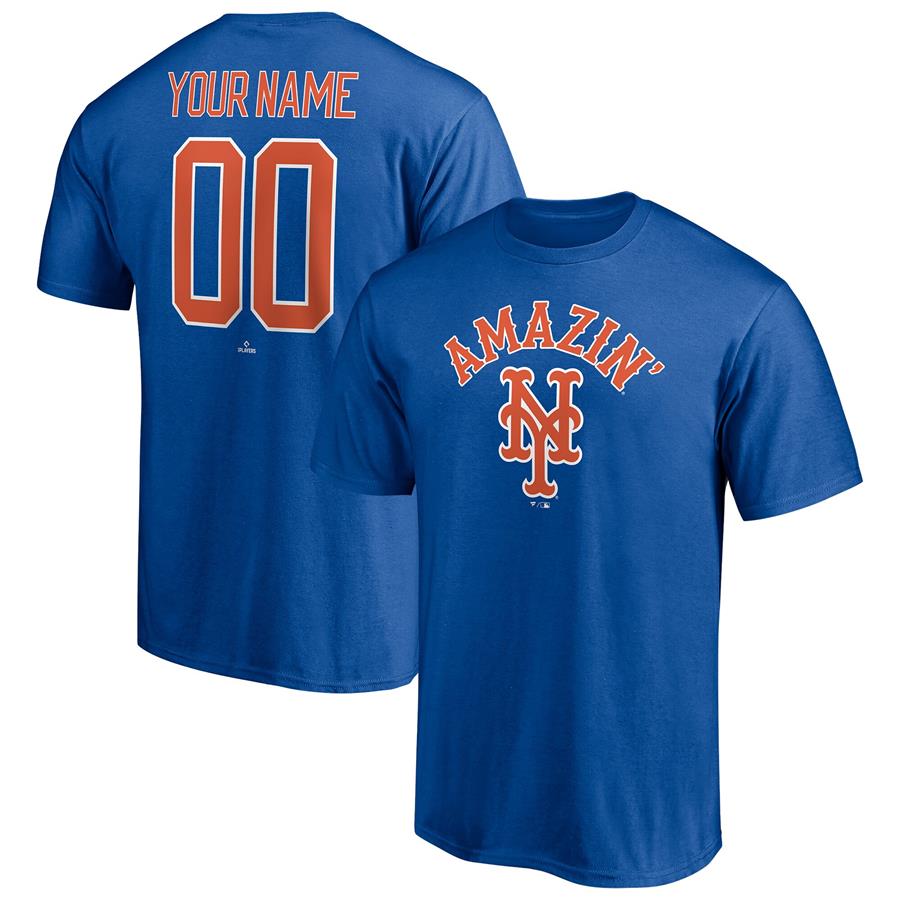 New York Mets Fanatics Branded Hometown Legend Personalized Name & Number T-Shirt - Royal