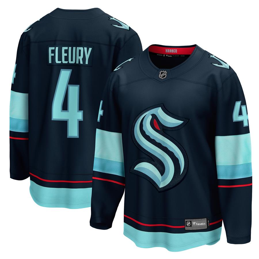 Haydn Fleury Seattle Kraken Fanatics Branded Home Breakaway Player Jersey - Deep Sea Blue