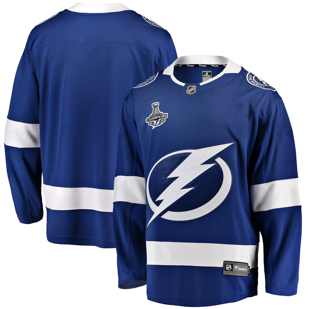 Tampa Bay Lightning Fanatics Branded 2021 Stanley Cup Champions Home Breakaway Team Jersey - Blue