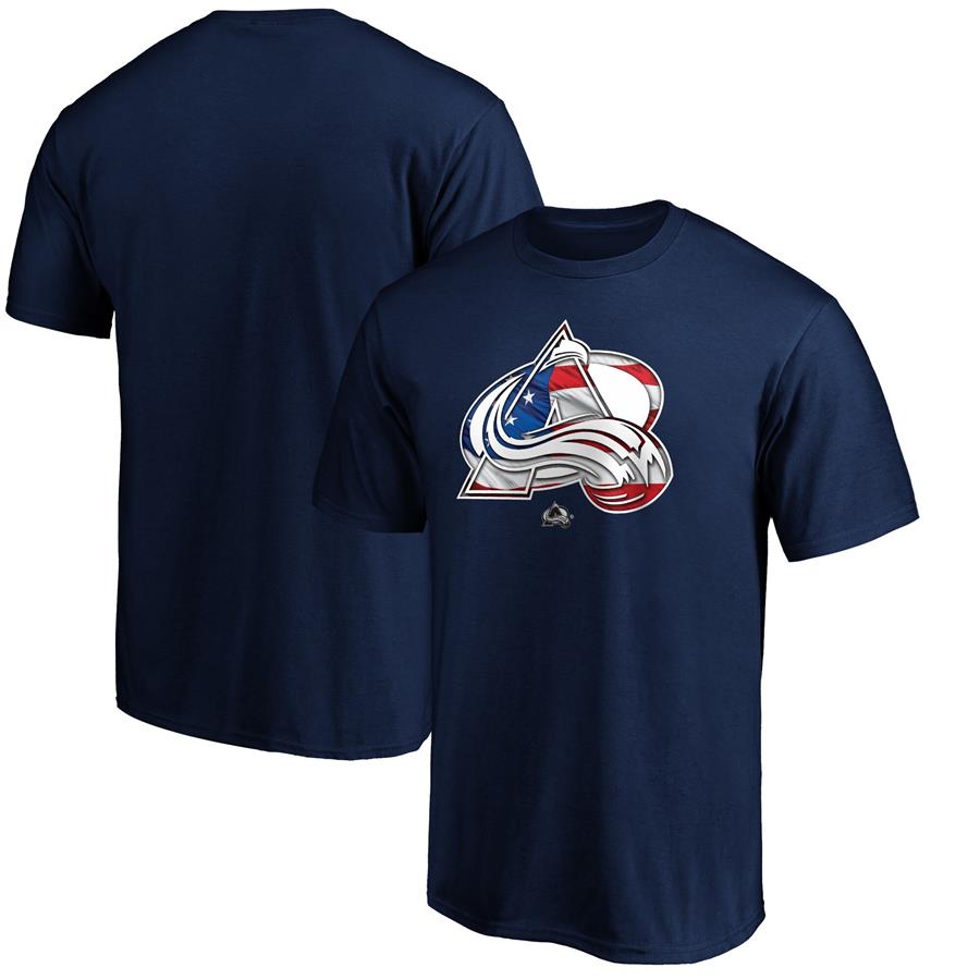 Colorado Avalanche Fanatics Branded Banner Wave Premium T-Shirt - Navy