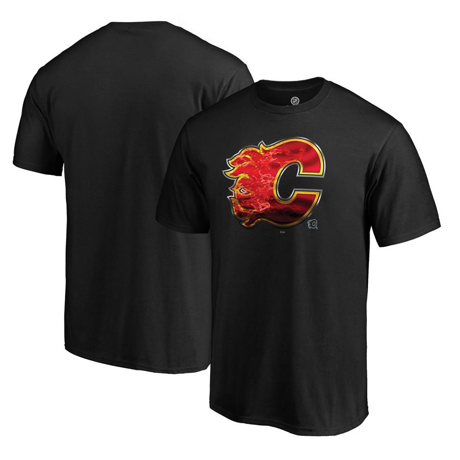 Calgary Flames Fanatics Branded Midnight Mascot Premium T-Shirt - Black
