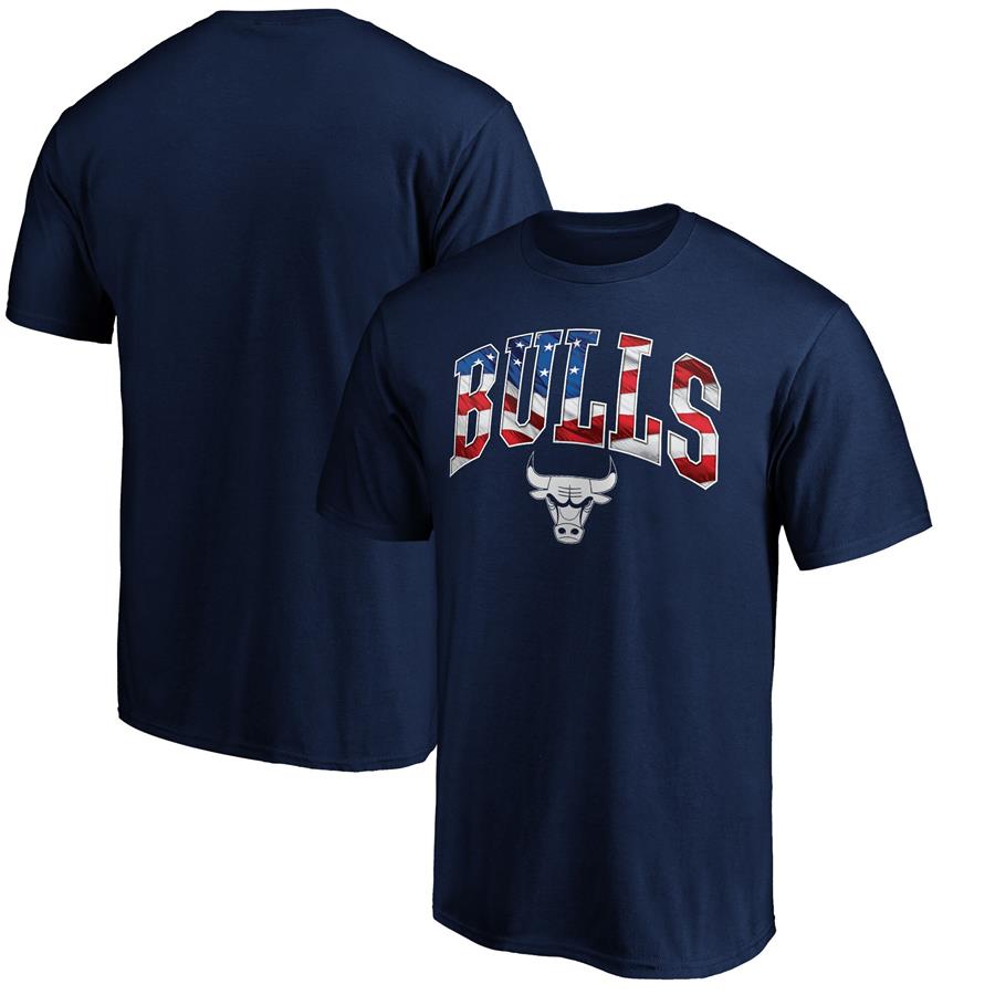 Chicago Bulls Fanatics Branded Banner Wave Premium T-Shirt - Navy
