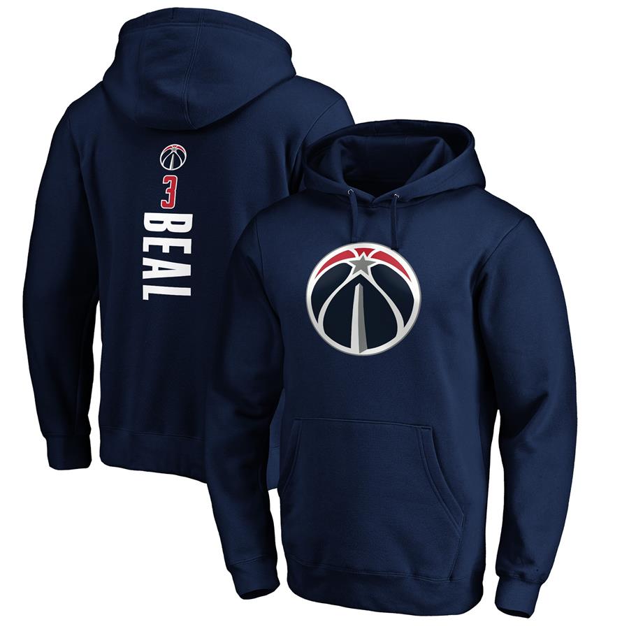 Bradley Beal Washington Wizards Fanatics Branded Playmaker Name & Number Pullover Hoodie - Navy