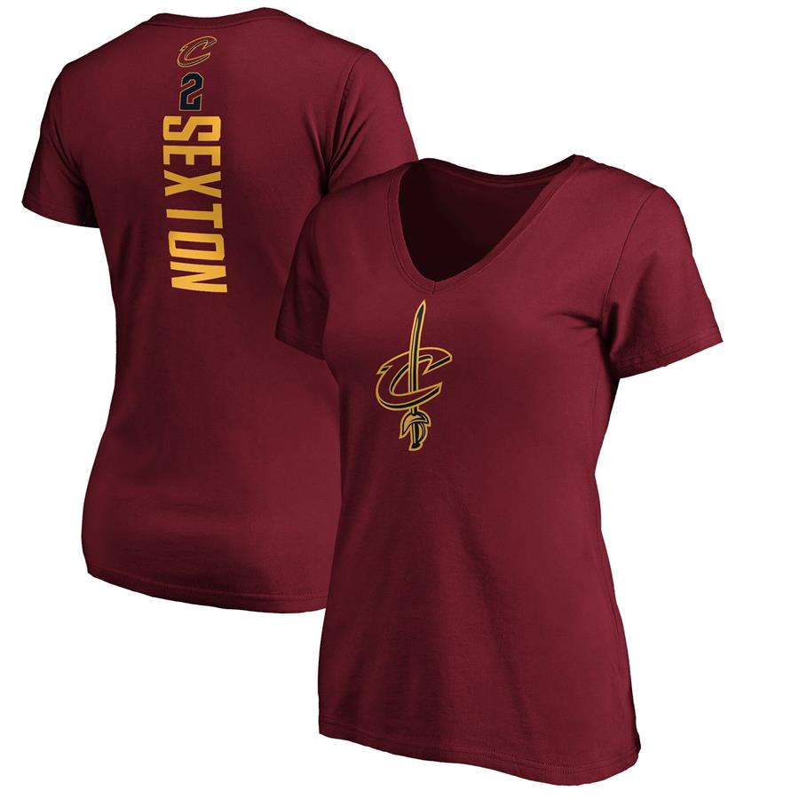 Collin Sexton Cleveland Cavaliers Fanatics Branded Women's Playmaker Name & Number V-Neck T-Shirt - Wine