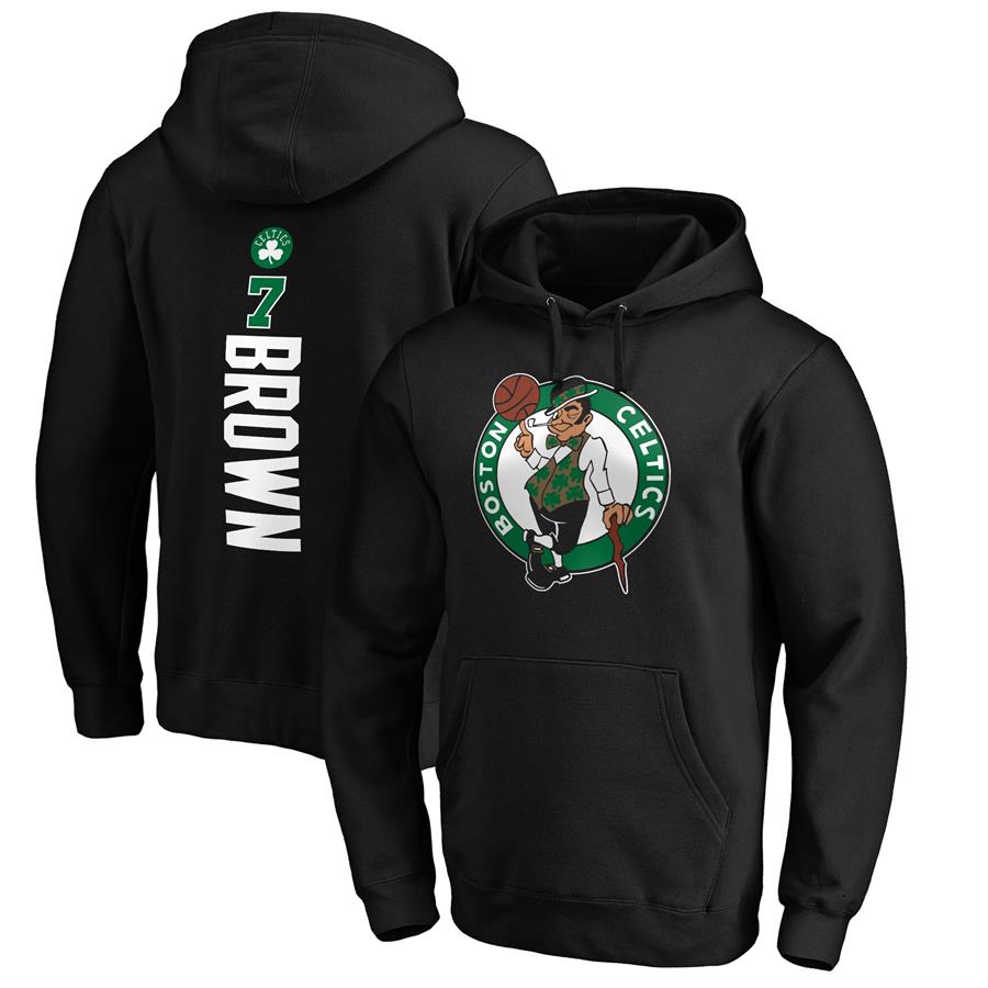 Jaylen Brown Boston Celtics Fanatics Branded Playmaker Name & Number Pullover Hoodie - Black