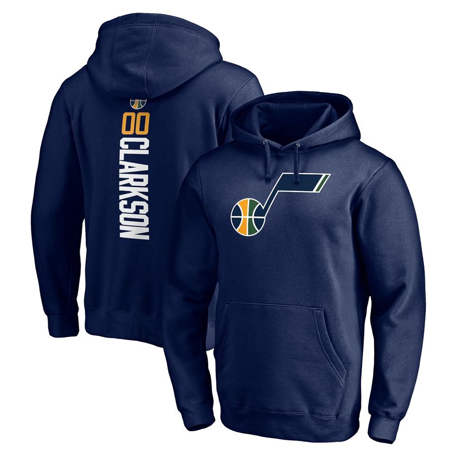 Jordan Clarkson Utah Jazz Fanatics Branded Playmaker Name & Number Pullover Hoodie - Navy