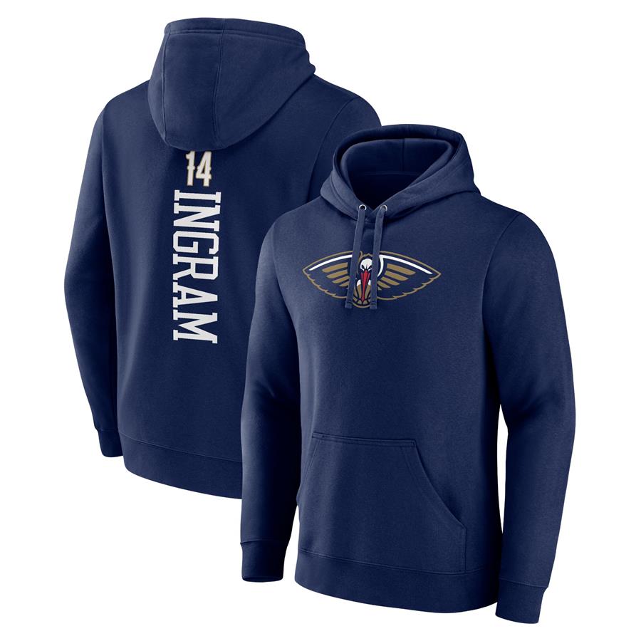 Brandon Ingram New Orleans Pelicans Fanatics Branded Playmaker Name & Number Pullover Hoodie - Navy