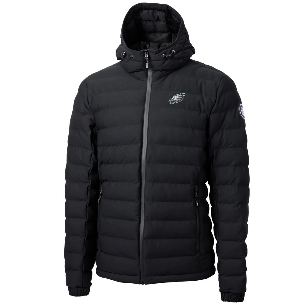 Philadelphia Eagles Cutter & Buck Mission Ridge Repreve Full-Zip Puffer Jacket - Black