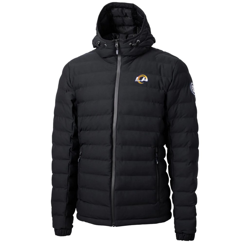Los Angeles Rams Cutter & Buck Mission Ridge Repreve Full-Zip Puffer Jacket - Black