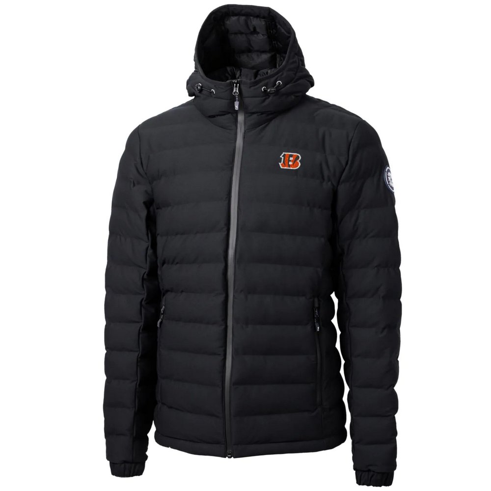 Cincinnati Bengals Cutter & Buck Mission Ridge Repreve Full-Zip Puffer Jacket - Black
