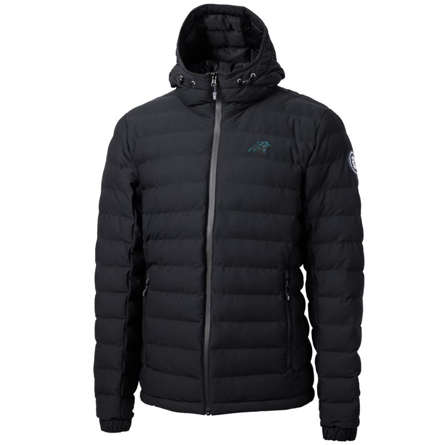Carolina Panthers Cutter & Buck Mission Ridge Repreve Full-Zip Puffer Jacket - Black