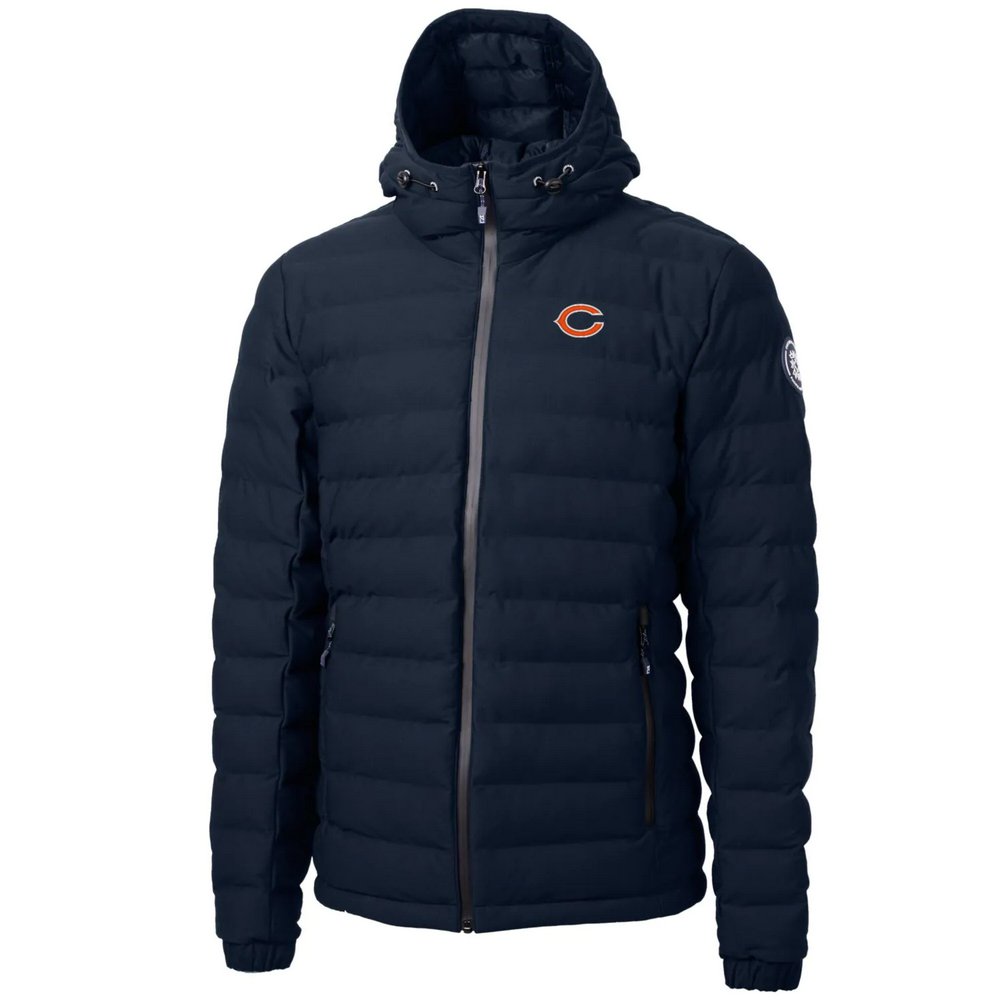 Chicago Bears Cutter & Buck Mission Ridge Repreve Full-Zip Puffer Jacket - Navy