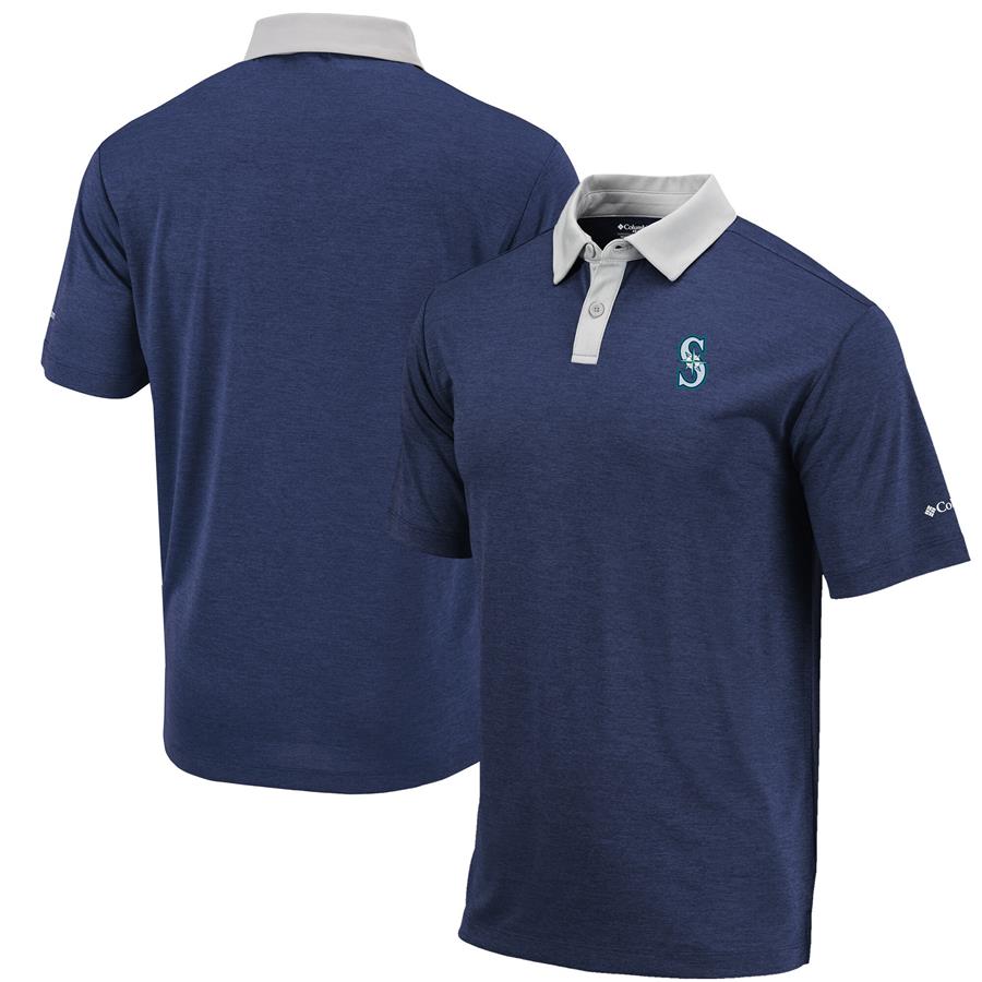 Seattle Mariners Columbia Range Omni-Wick Polo - Navy