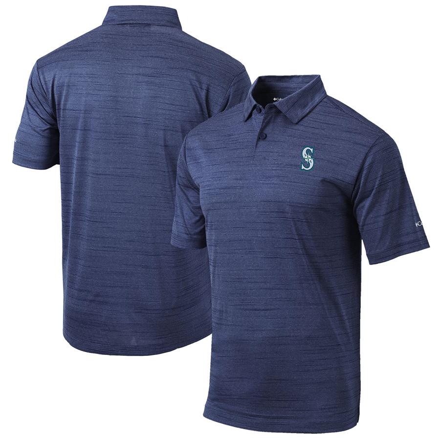 Seattle Mariners Columbia Set Omni-Wick Polo - Navy