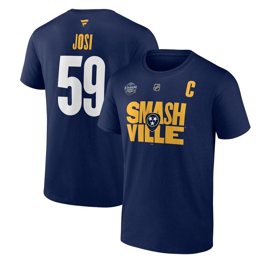 Roman Josi Nashville Predators Fanatics Branded 2022 NHL Stadium Series Name & Number T-Shirt - Navy