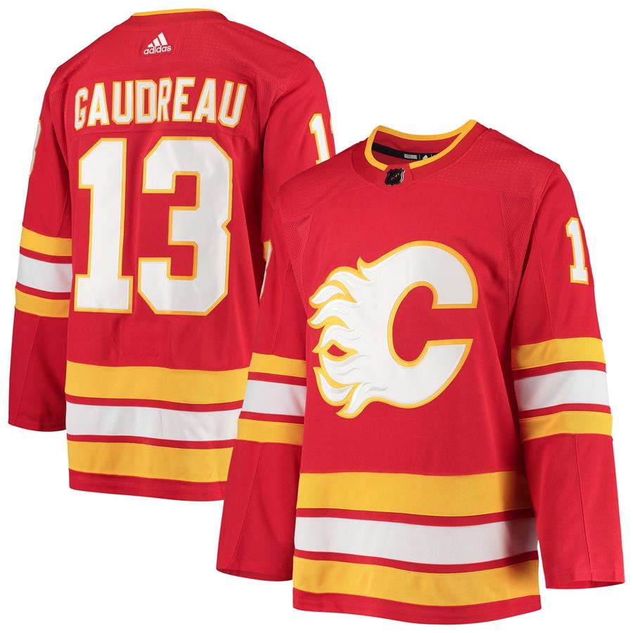 Johnny Gaudreau Calgary Flames adidas Home Primegreen Authentic Pro Player Jersey - Red