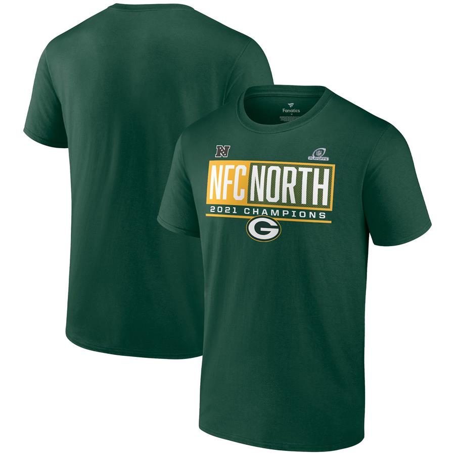 Green Bay Packers Fanatics Branded 2021 NFC North Division Champions Blocked Favorite T-Shirt - Green