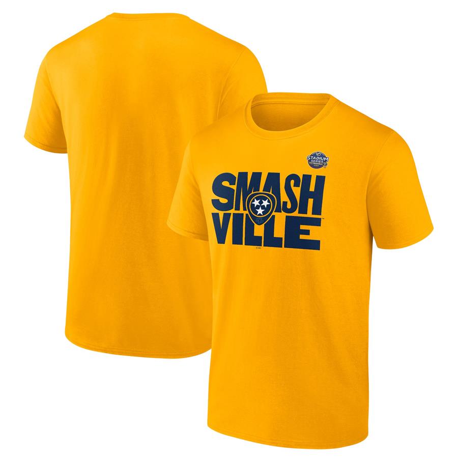 Nashville Predators Fanatics Branded 2022 NHL Stadium Series Primary Logo T-Shirt - Gold
