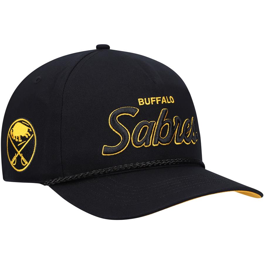 Buffalo Sabres '47 Crosstown Script Hitch Snapback Hat - Black