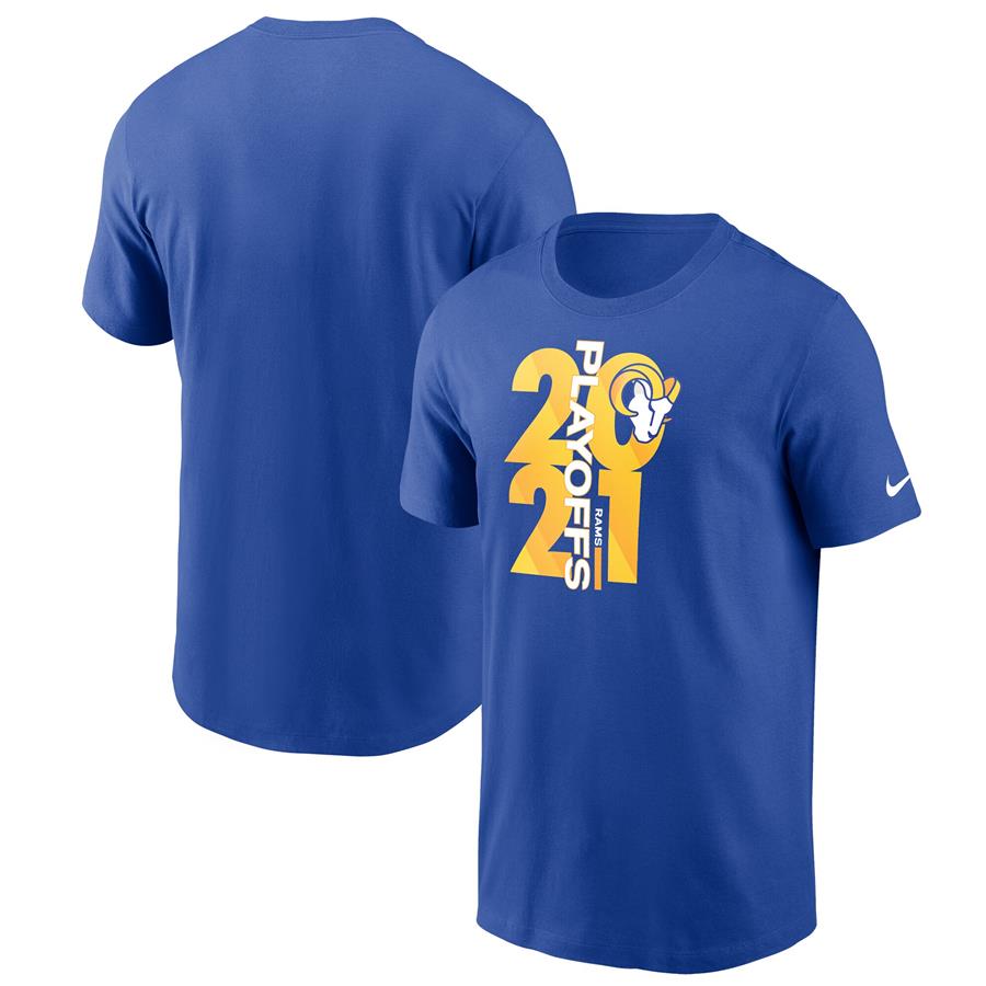 Los Angeles Rams Nike 2021 NFL Playoffs Bound T-Shirt - Royal