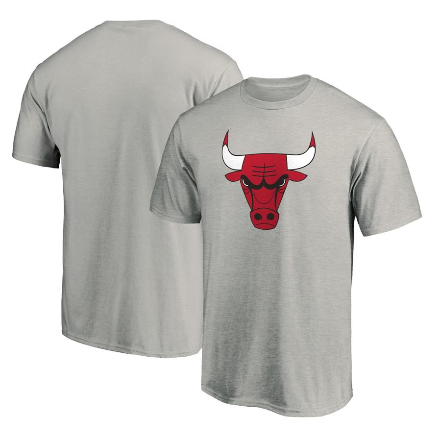 Chicago Bulls Fanatics Branded Primary Mascot Logo T-Shirt - Heathered Gray