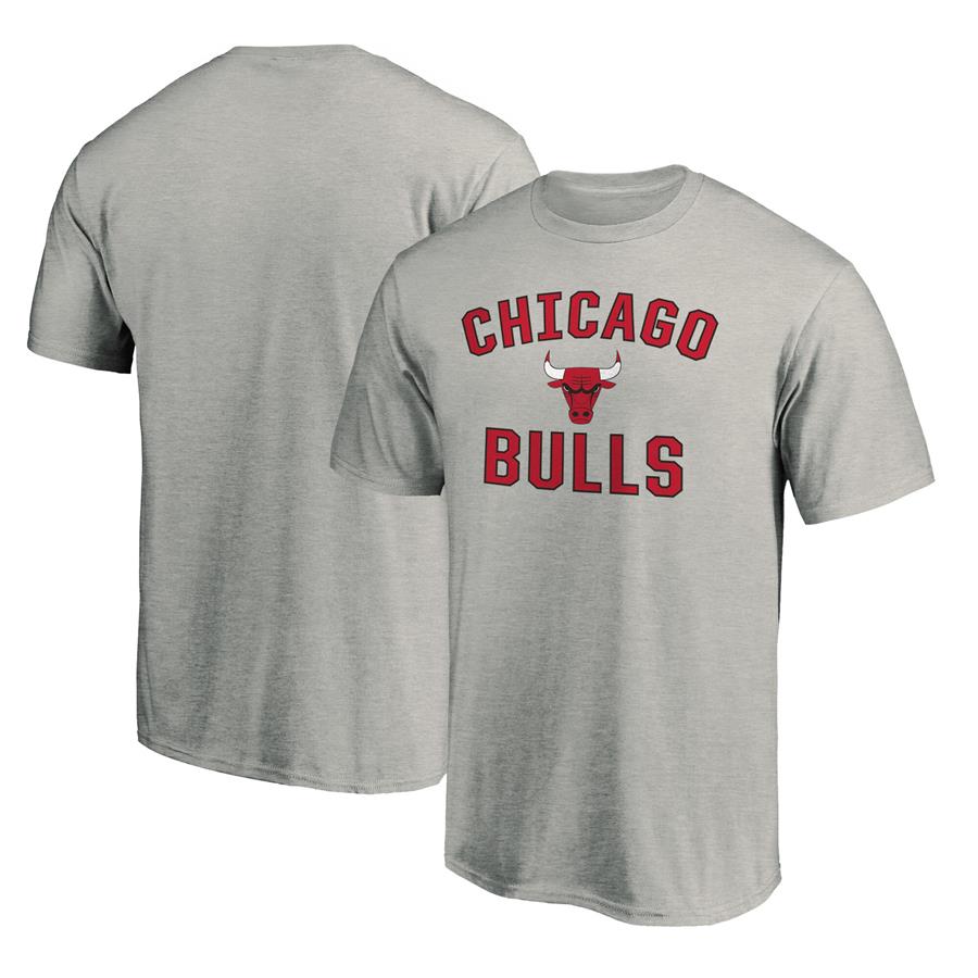 Chicago Bulls Fanatics Branded Victory Arch T-Shirt - Heathered Gray
