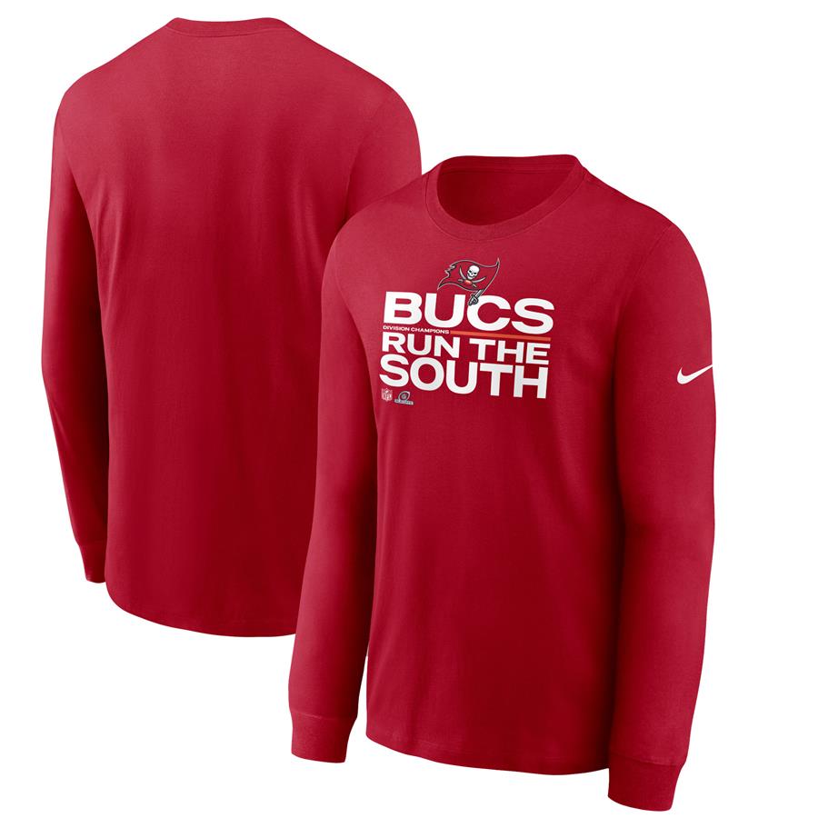 Tampa Bay Buccaneers Nike 2021 NFC South Division Champions Trophy Collection Long Sleeve T-Shirt - Red