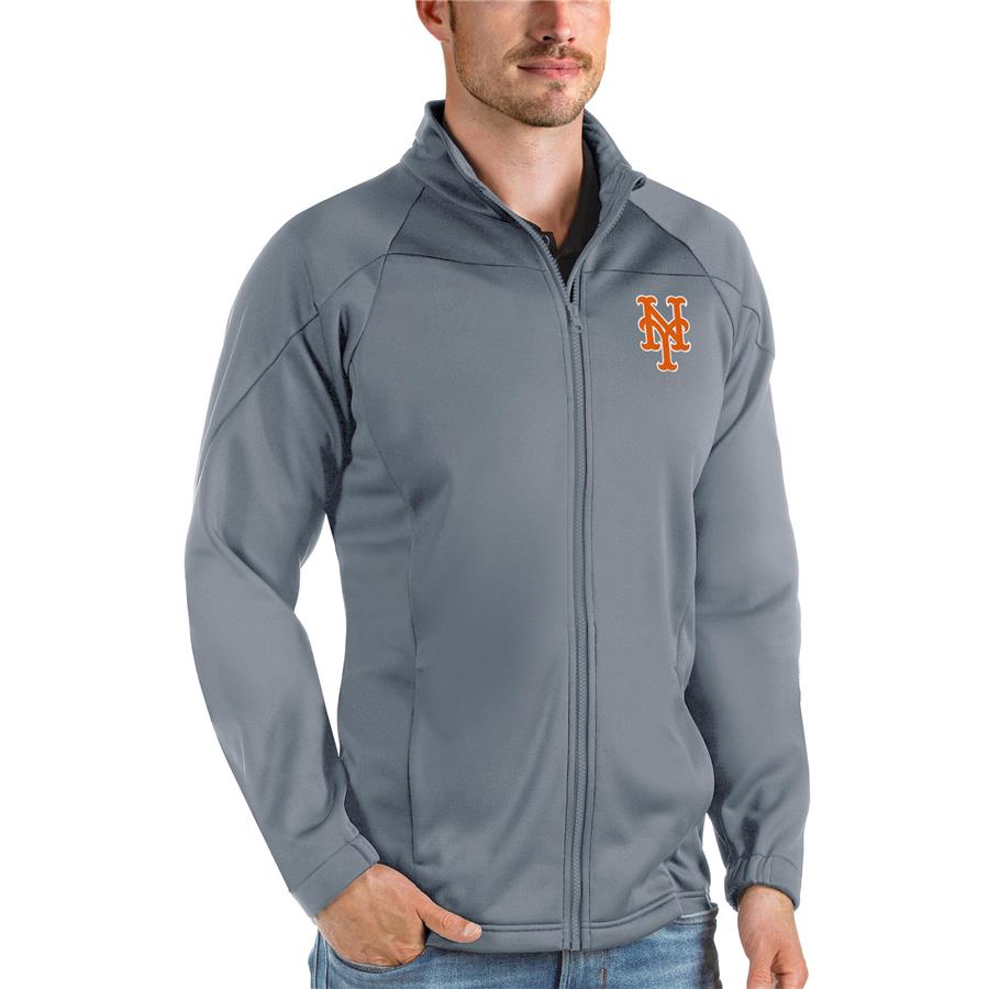 New York Mets Antigua Links Full-Zip Golf Jacket - Gray