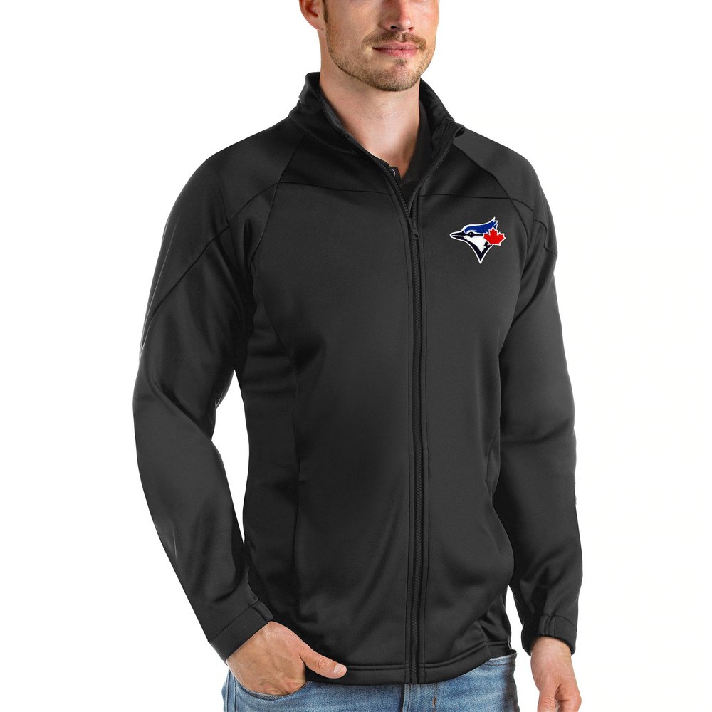 Toronto Blue Jays Antigua Links Full-Zip Golf Jacket - Black