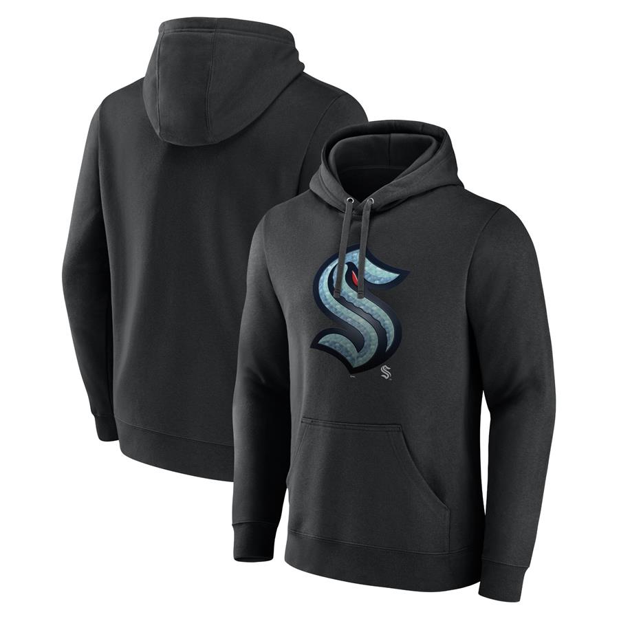 Seattle Kraken Fanatics Branded Midnight Mascot Pullover Hoodie - Black