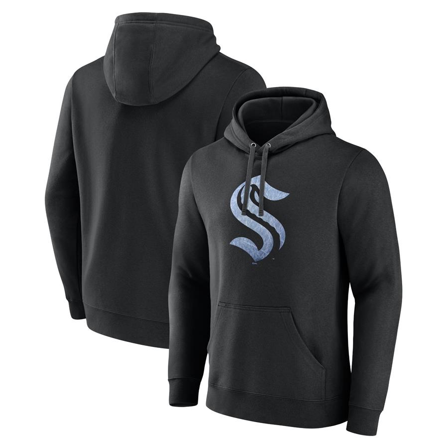 Seattle Kraken Fanatics Branded Pond Hockey Pullover Hoodie - Black
