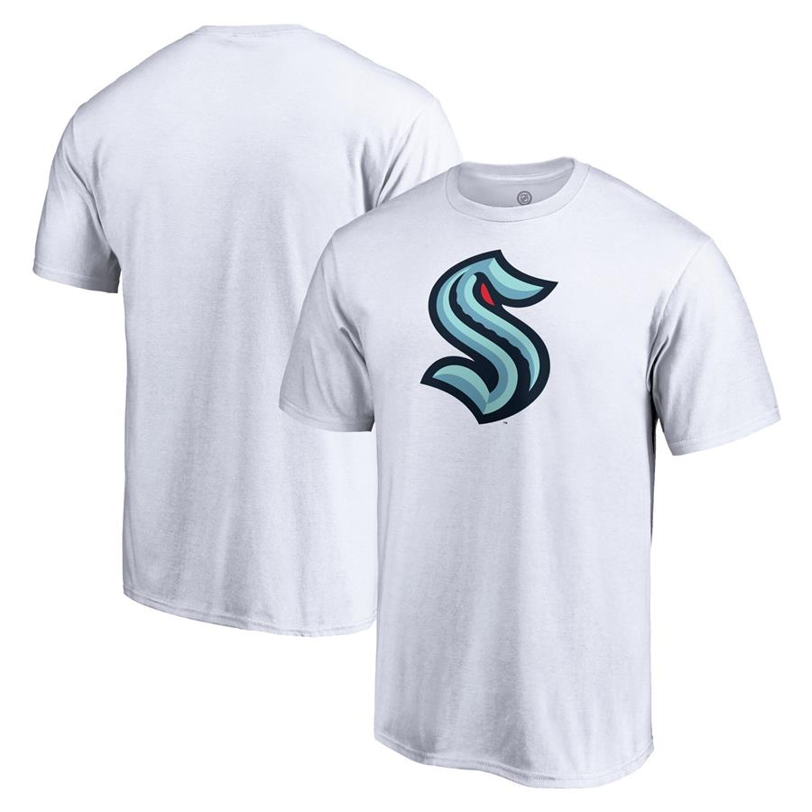 Seattle Kraken Fanatics Branded Primary Logo T-Shirt - White