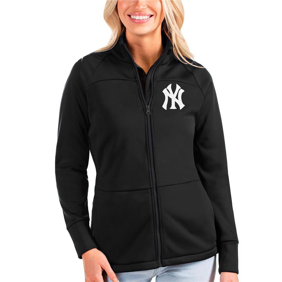 Женская куртка на молнии New York Yankees Antigua Links Golf (чёрный)