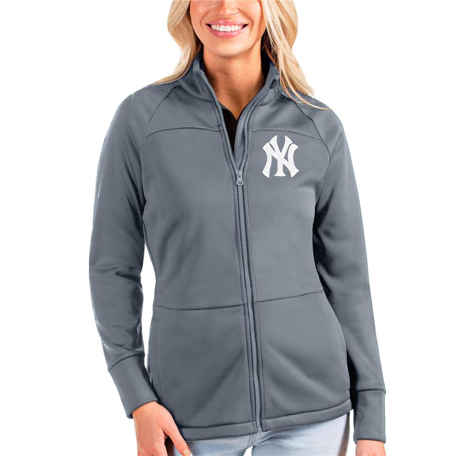 Женская куртка на молнии New York Yankees Antigua Links Golf (серый)